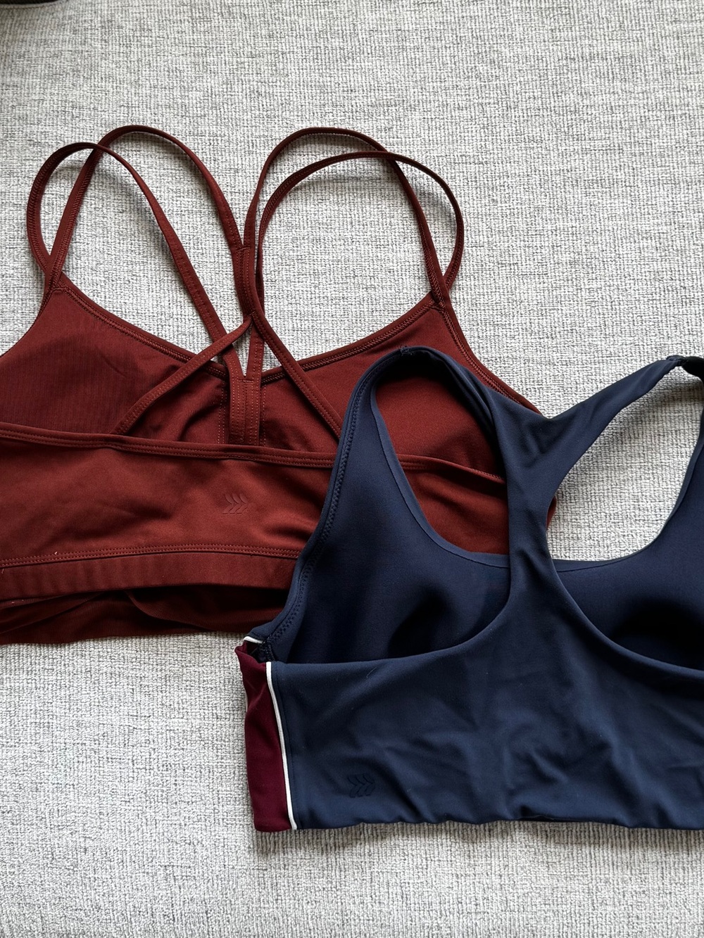 all in motion Burgundy and Navy Strappy Sports Bras - Picture 2 of 3